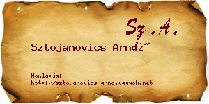 Sztojanovics Arnó névjegykártya